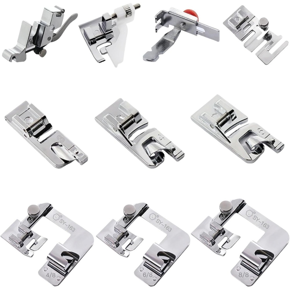 SHUYUFENGPEI 10Pcs Sewing Machine Presser Foot Set for Low Shank Machines